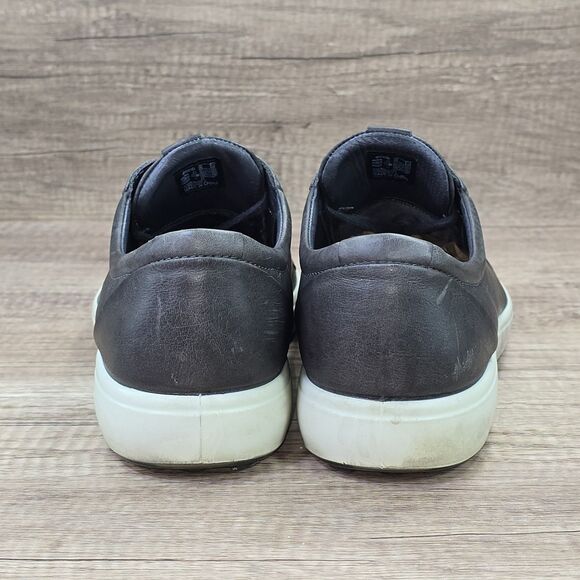 Ecco Soft 7 Men's Size 11-11.5 Gray Leather Casual Comfort Shoes - Picture 4 of 9